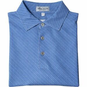 Peter Millar Summer Comfort Polka Dot Golf Polo Medium Blue